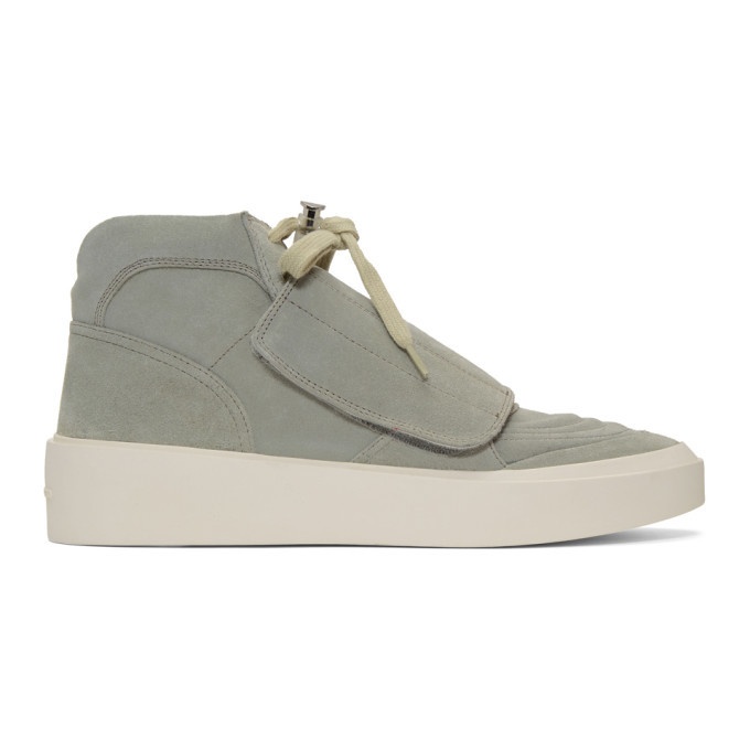 Photo: Fear of God Grey Skate Mid Sneakers
