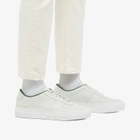 Woman by Common Projects Women's Basketball Summer Low Nubuck Sneakers in White/Green