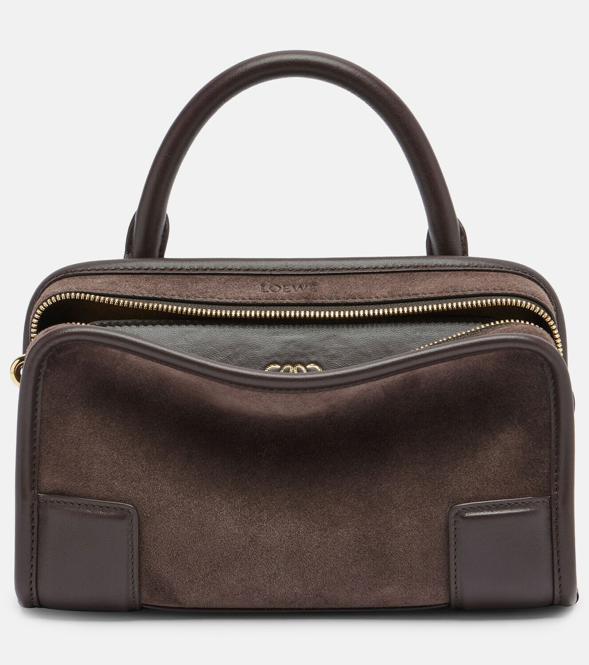 Loewe Amazona 180 Mini suede top-handle bag