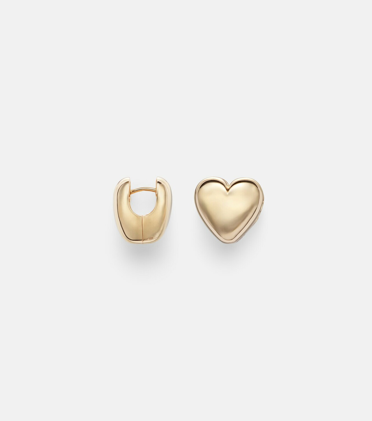 Roxanne First Puffy Heart 14kt gold earrings