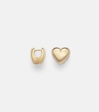 Roxanne First Puffy Heart 14kt gold earrings