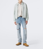 Acne Studios Logo cotton-blend zip-up sweatshirt