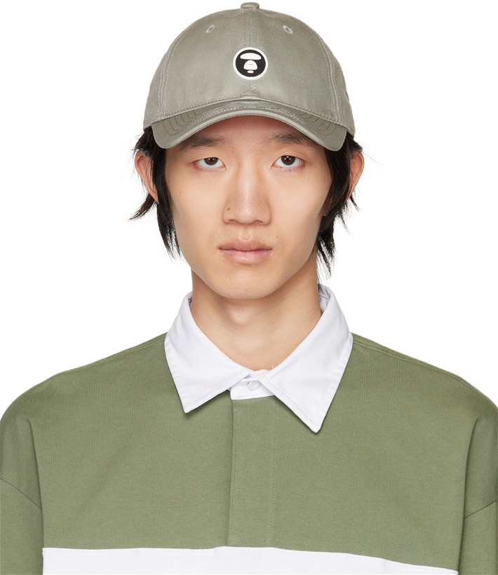 Photo: AAPE by A Bathing Ape Gray Embroidered Cap