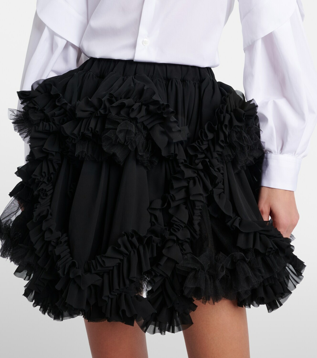 Noir Kei Ninomiya Tulle miniskirt