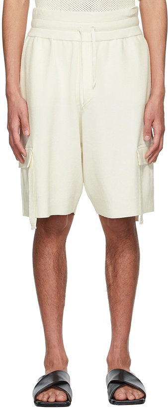 Photo: ANDREĀDAMO SSENSE Exclusive Off-White Viscose Shorts