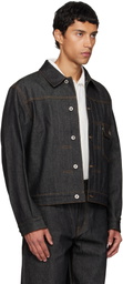 COOR Navy Type 1 Rigid Denim Trucker Jacket