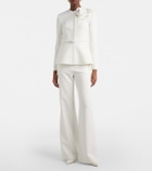 Roland Mouret Floral-appliqué crêpe jacket