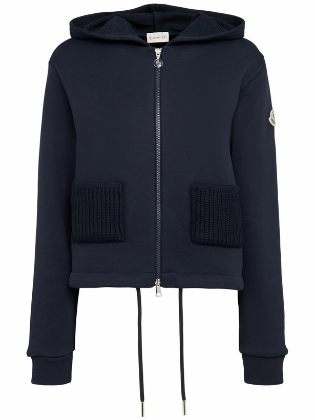 Photo: MONCLER Cotton Blend Zip-up Hoodie