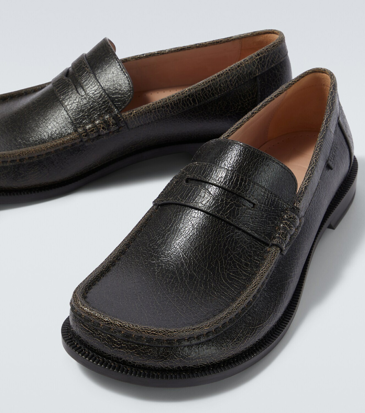 Loewe Campo leather penny loafers