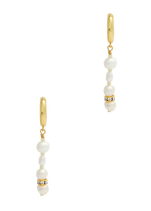 Photo: Anni LU Upcycled Pearly 18kt Gold-plated Drop Earring, Earring, Pearl - One Size