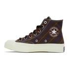 Converse Tan and Burgundy Chuck 70 High Sneakers