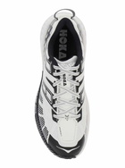 Hoka speedgoat Black And White Low Top Sneakers With Geometric Motif In Tech Fabric Unisex