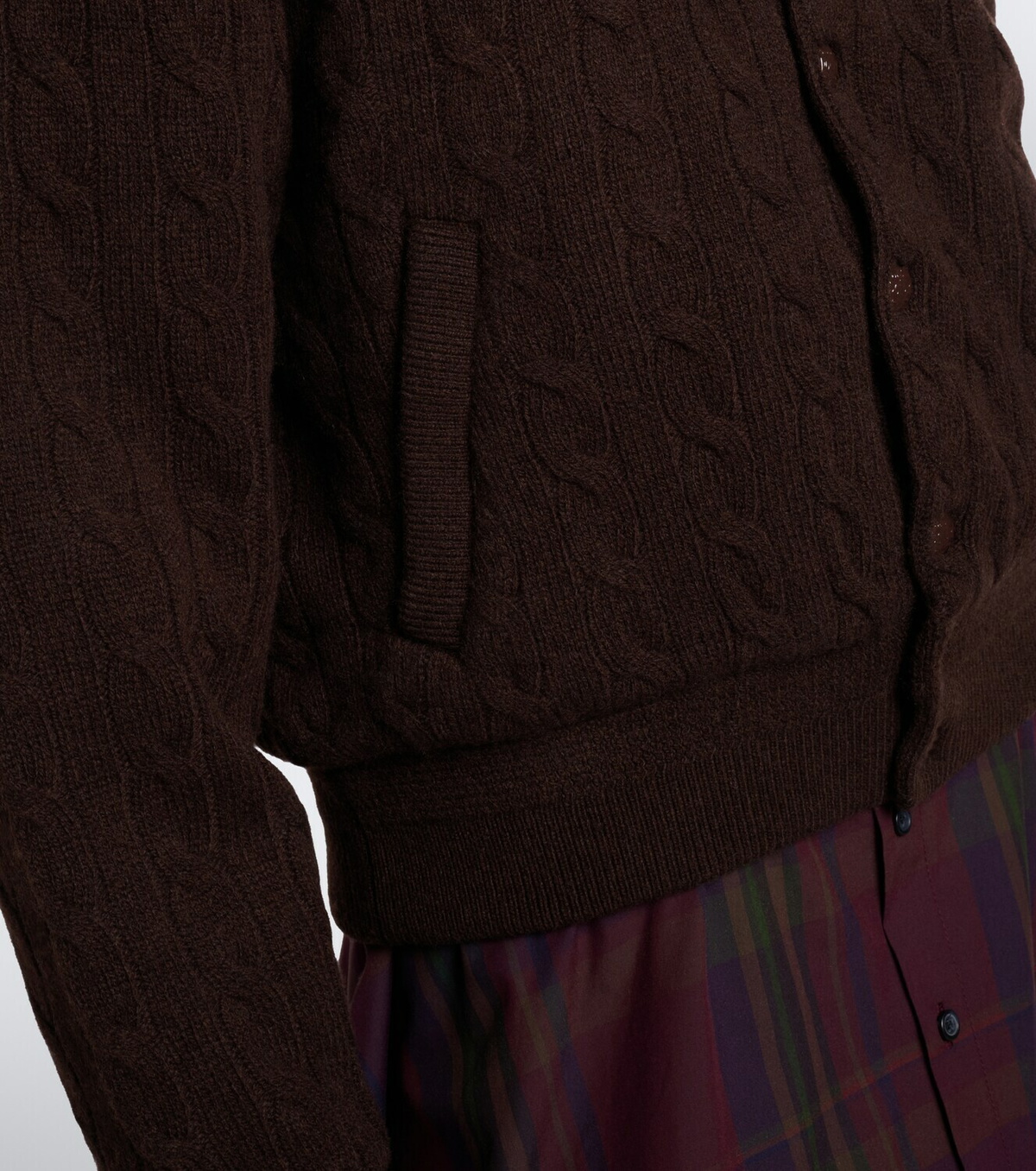 Polo Ralph Lauren Cable-knit wool and cashmere bomber jacket