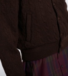 Polo Ralph Lauren Cable-knit wool and cashmere bomber jacket