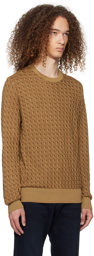 BOSS Tan Crewneck Sweater