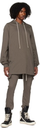 Rick Owens Gray Drawstring Hoodie