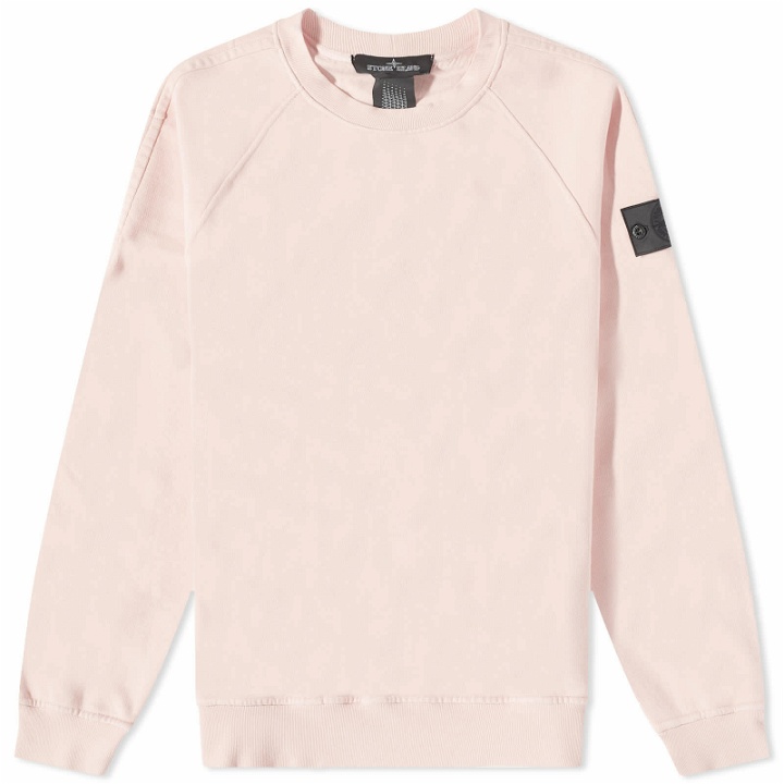 Photo: Stone Island Shadow Project Men's Cotton Fleeve Crew Neck Sweat in Pink