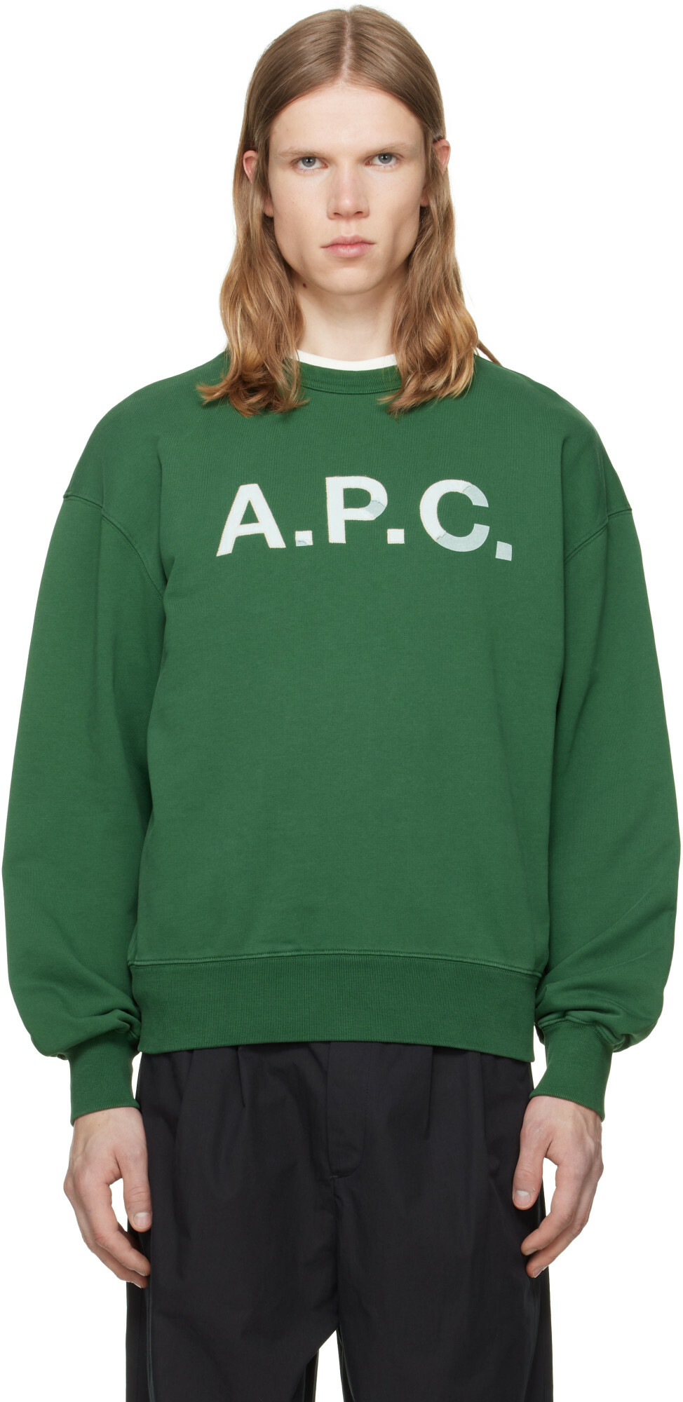 A.P.C. Green Vintage 'APC' Sweatshirt