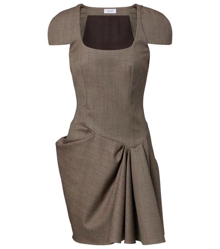 Photo: McQueen Draped gathered minidress