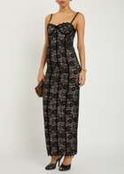 Alice + Olivia Carissa Floral-lace Maxi Dress Black