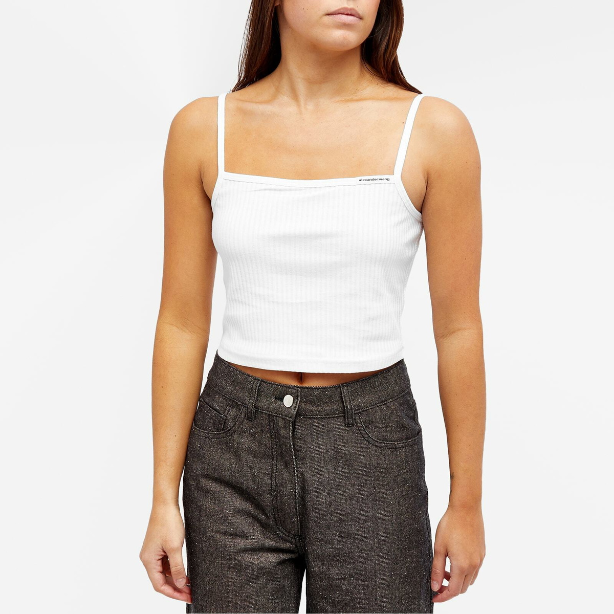 Alexander Wang Cami ribbed-knit cotton tank top