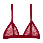 Fleur du Mal Red Rose Lace Triangle Bra