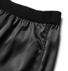 TOM FORD - Velvet-Trimmed Stretch-Silk Satin Boxer Shorts - Black