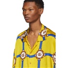 Gucci Yellow Wrinkled Harness Shirt