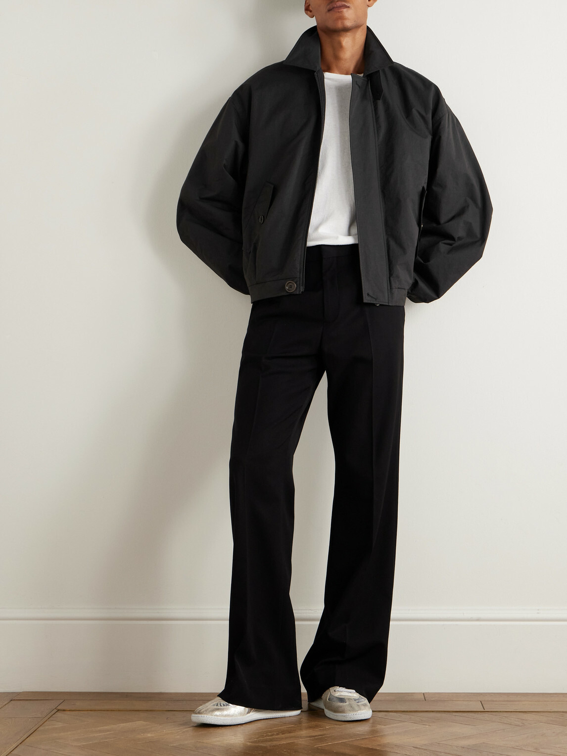 Amomento - Padded Cotton-Blend Twill Jacket - Black