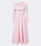 Safiyaa Odelle asymmetric crêpe midi dress