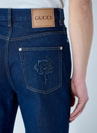 Gucci Denim Jeans With Embroidery