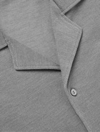 Stòffa - Camp-Collar Cotton-Piqué Shirt - Gray