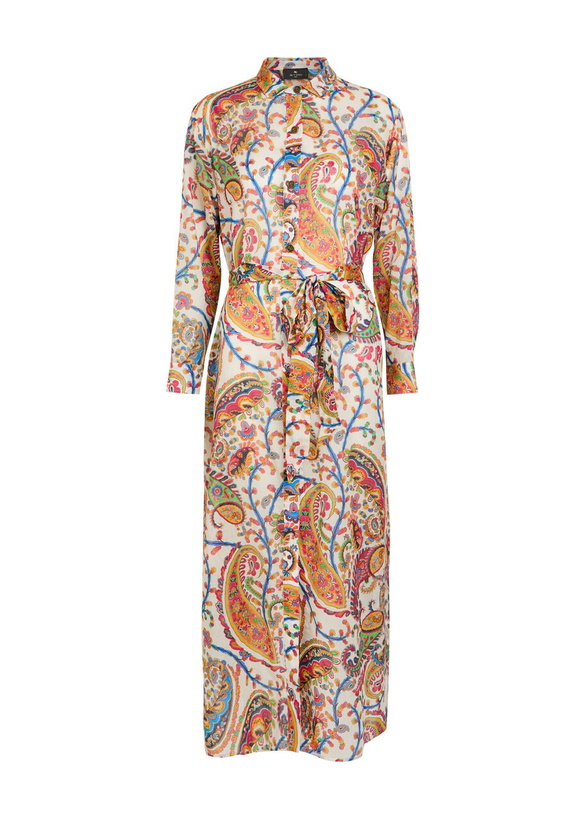 Photo: Etro Patterned Cotton Midi Shirt Dress Multicoloured 1