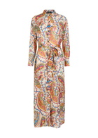 Etro Patterned Cotton Midi Shirt Dress Multicoloured 1