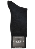 Falke Airport Wool-blend Socks Dark Grey