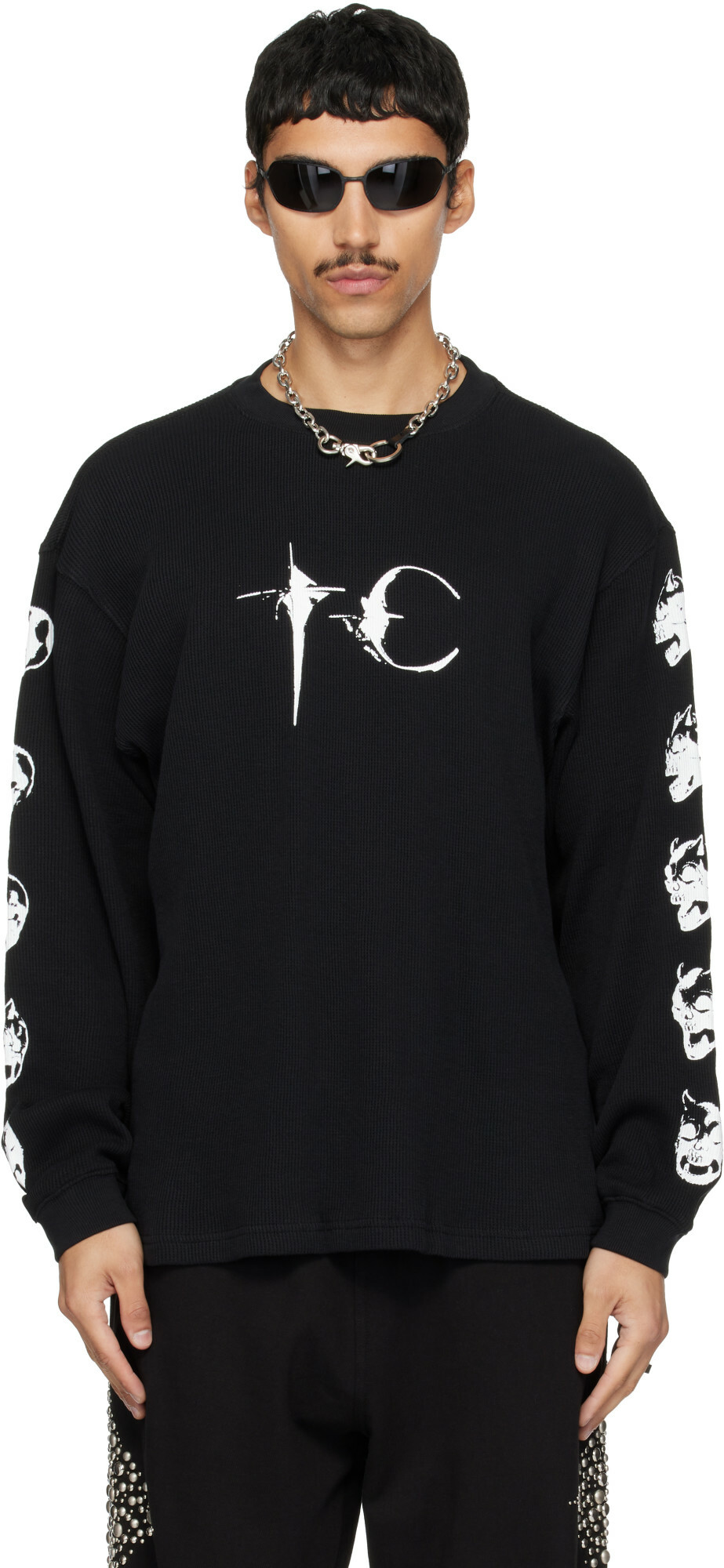 Marc Jacobs Heaven White Boardwalk Bear Long Sleeve T-Shirt Marc