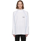 Calvin Klein 205W39NYC White Scuba Mock Neck Long Sleeve T-Shirt