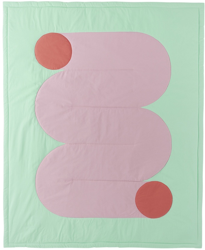 Photo: Claire Duport Green & Pink Large Tube II Throw Blanket