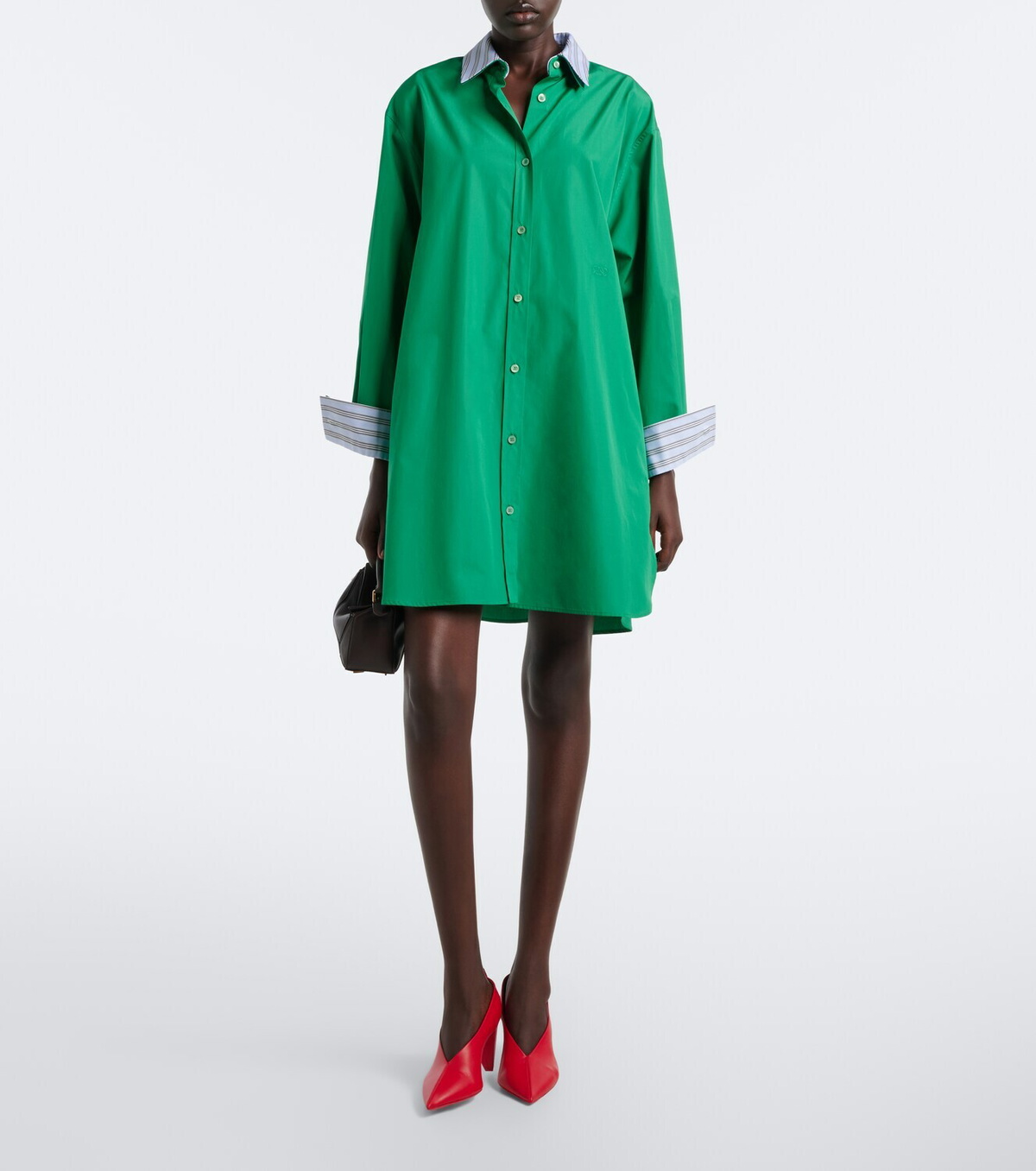 Loewe Double L cotton poplin shirt dress