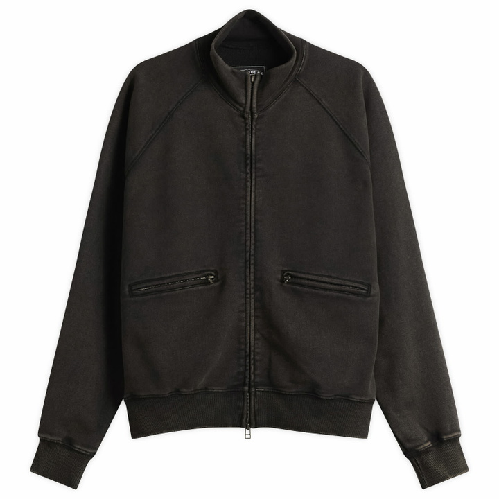 Photo: FrizmWORKS Men's Vintage Dye Zip Sweatshirt in Black Brown