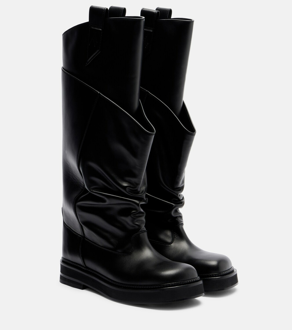 The Attico Passeggiata leather combat boots
