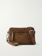 Officine Creative - Quentin 25 Suede Messenger Bag - Brown