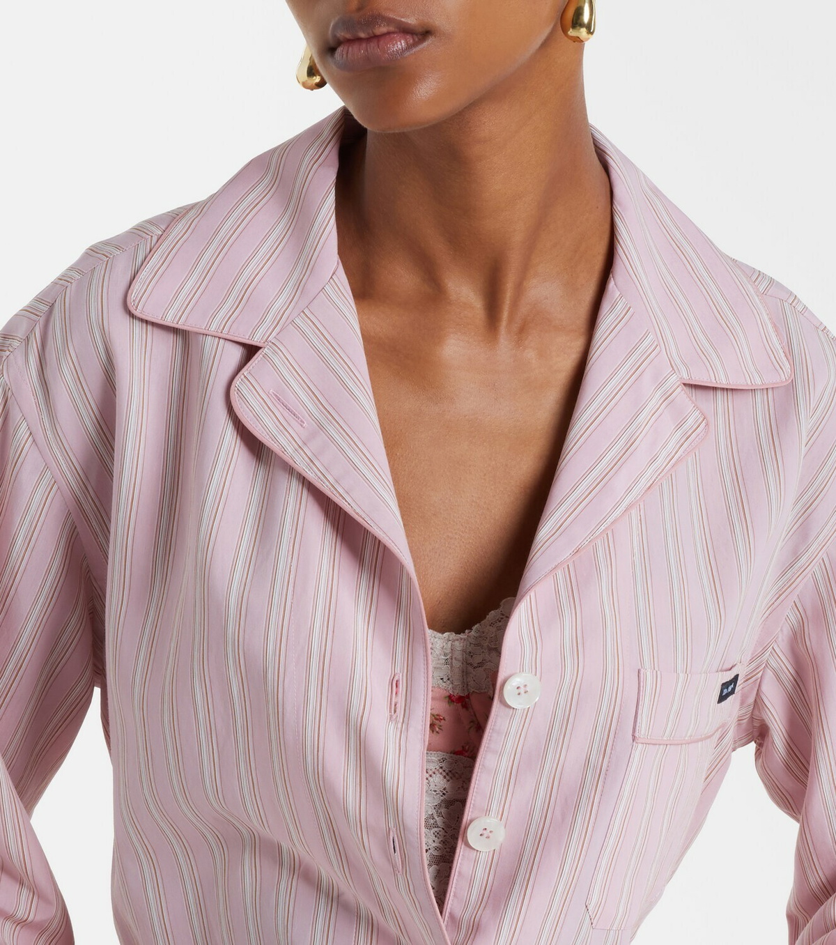 Dolce&Gabbana Belted striped shirt