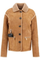 SAKS POTTS ada reversible shearling jacket Beige