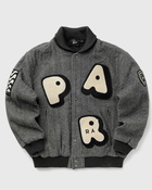 By Parra Rounded Par Varsity Jacket Grey Bomber Jackets