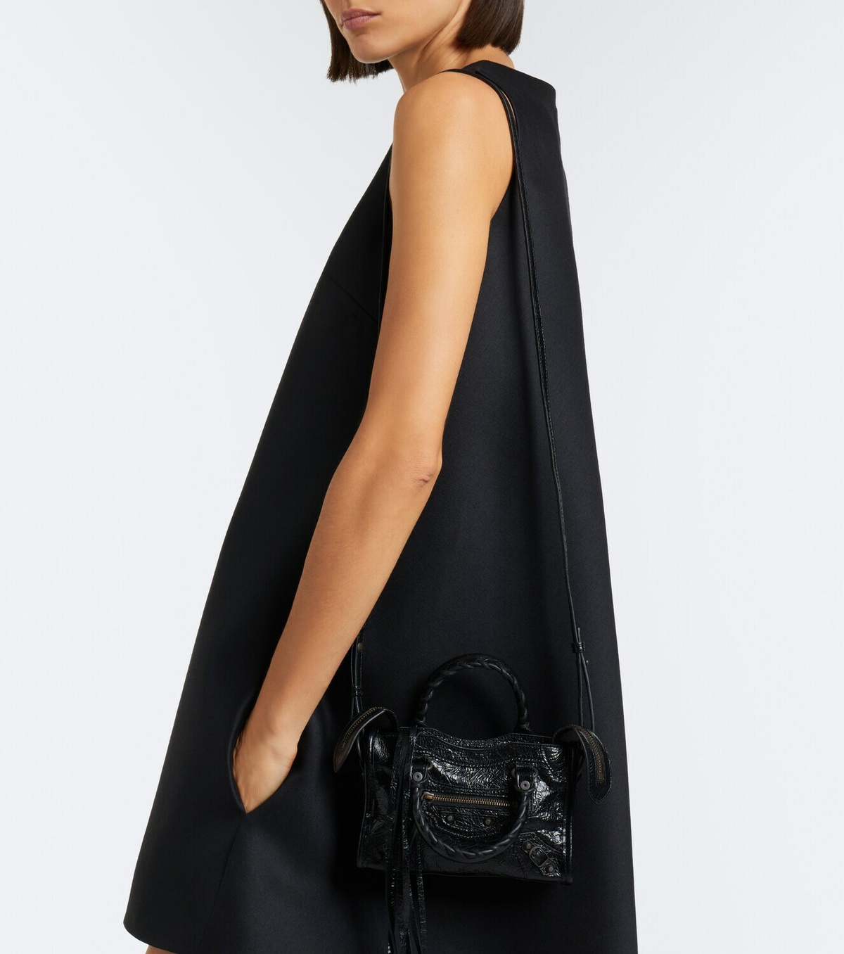 Balenciaga Le City Nano leather top-handle bag
