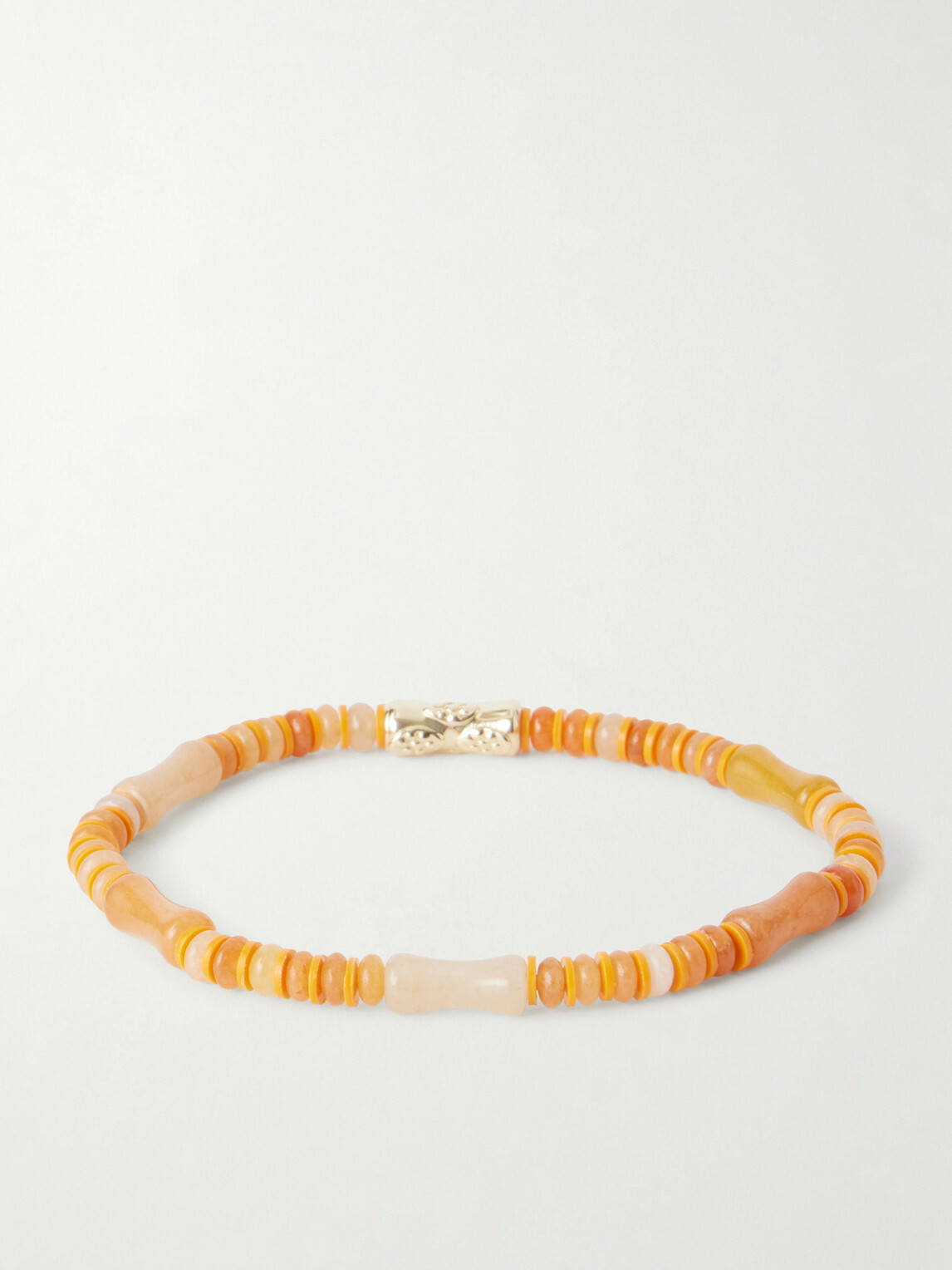 Luis Morais - 14-Karat Gold Carnelian Beaded Bracelet
