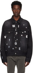 We11done Black Random Trucker Jacket