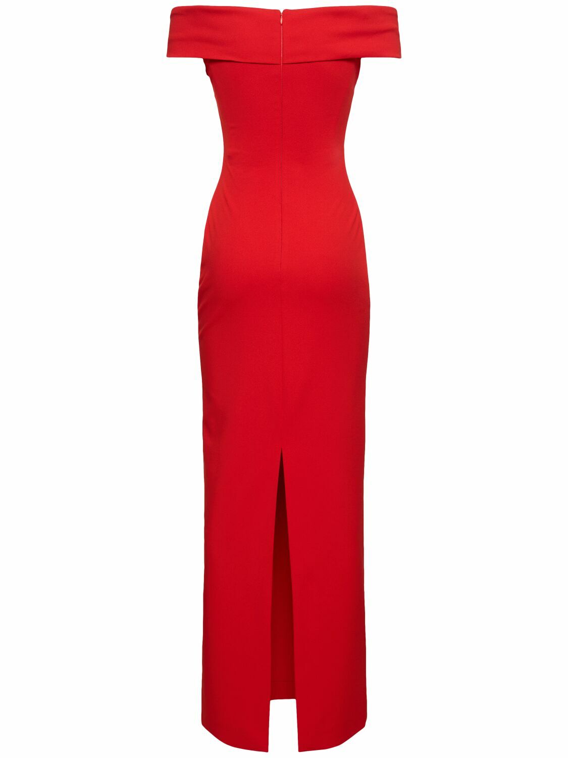 SOLACE LONDON Inex Crepe Knit Midi Dress Solace London