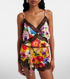 Dolce&Gabbana Floral silk-blend satin shorts
